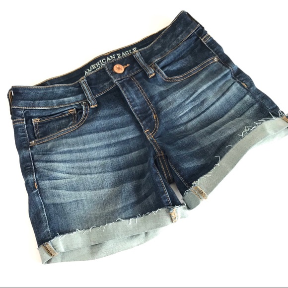 American Eagle Outfitters Pants - AEO Denim x cafe super stretch midi jean shorts 6